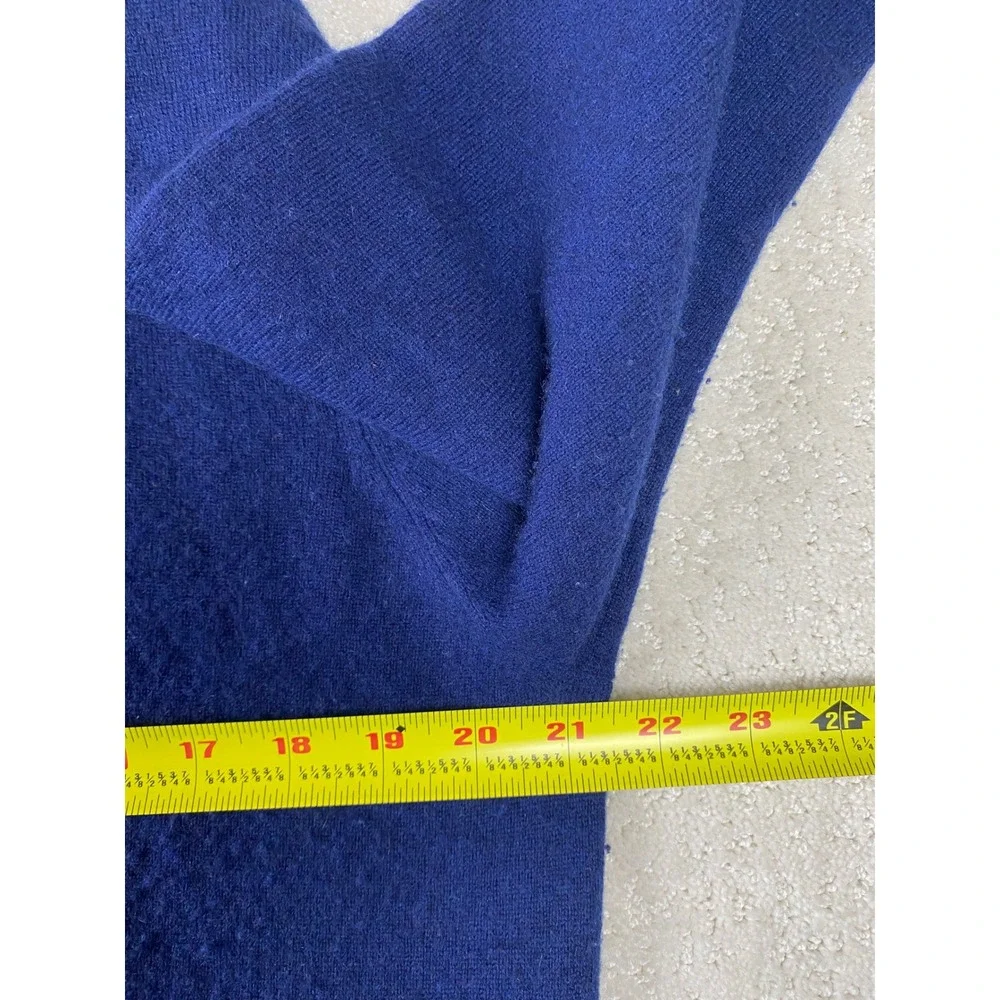 Club Room Estate Cashmere Sweater Mens L Royal Blue V-Neck 100% Cashmere‎ Knit